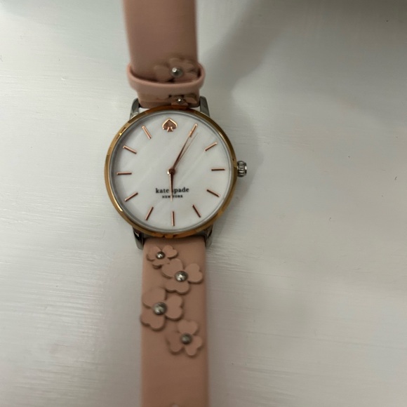 kate spade Accessories - Kate Spade New York KSW1513 Metro White Dial Pink Leather Strap Women's Watch